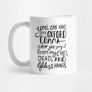 Oxford Comma Grammar Joke Mug